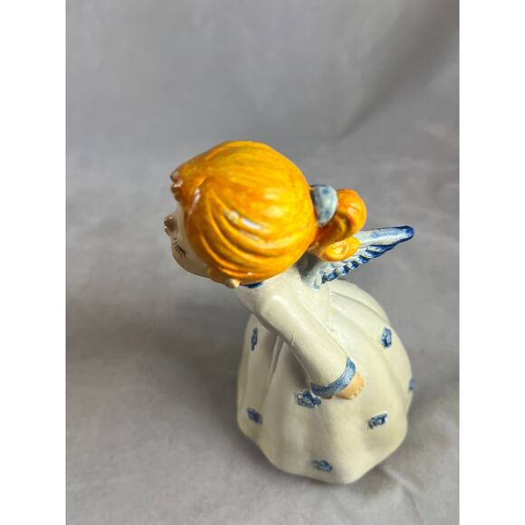 Papier Mâché Kissing Angels Figurines Musical Holiday Decor Japan Vintage - Picture 4 of 10